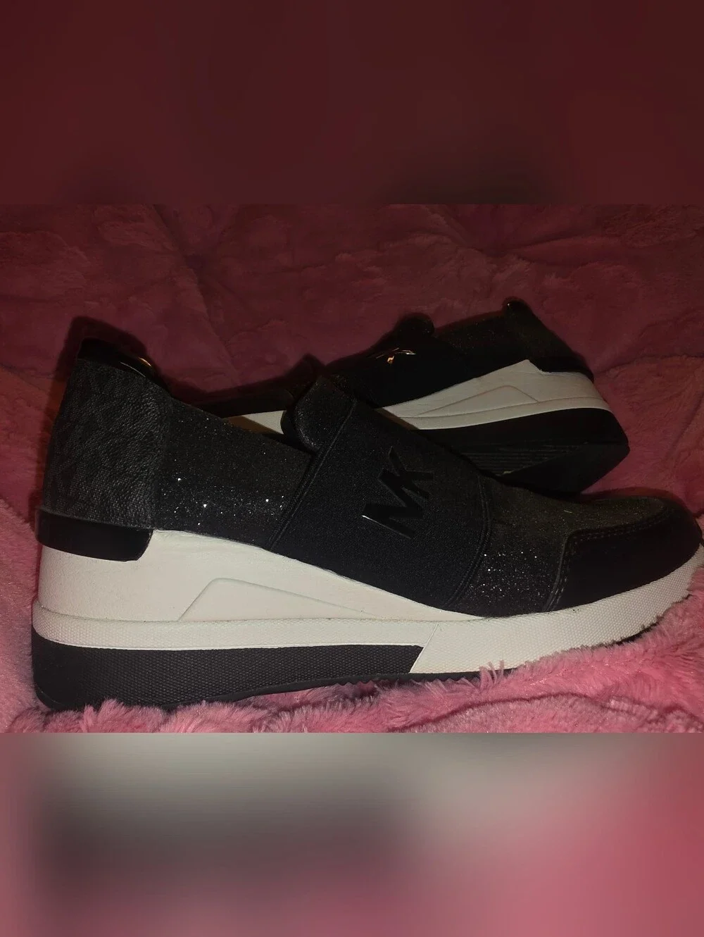 Michael Kors Black Slip-On Platform Sneakers